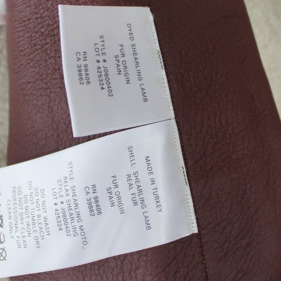 NWT Theory Genuine Shearling Moto Jacket - Picture 12 of 16